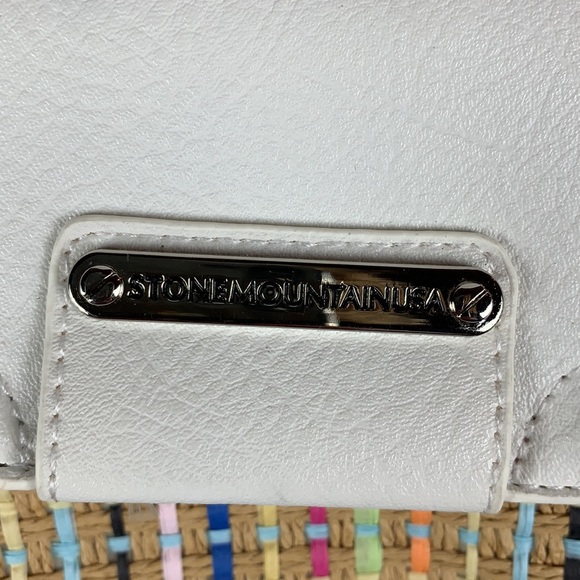 NWT Stone Mt Leather & Confetti Woven Shoulder Bag - Picture 3 of 12